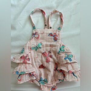 SIIX Baby Pink Organic Cotton Romper - Size 3-6M